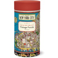 New York Map Vintage Pussel 1000 bitar